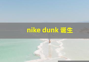 nike dunk 诞生